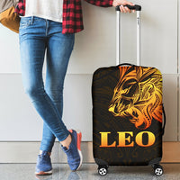 Sun In Leo Zodiac Luggage Covers Polynesian Tattoo Simple - Orange Black - Polynesian Pride