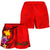 Papua New Guinea Polynesian Custom Personalised Women's Shorts - Floral With Seal Red - Polynesian Pride