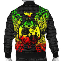 Tonga Polynesian Men's Bomber Jacket Map Reggae - Polynesian Pride