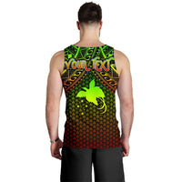 Polynesian Papua New Guinea Personalised Men's Tank Top - Reggae Vintage Polynesian Patterns - Polynesian Pride