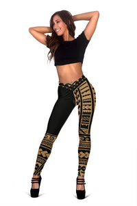 Hawaii Polynesian Leggings Golden - Fashion - Polynesian Pride