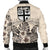 Fiji Men's Bomber Jacket - The Beige Hibiscus - Polynesian Pride