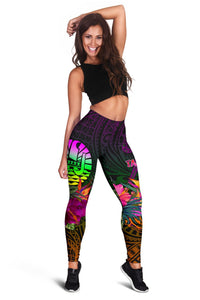 Tahiti Women's Personalised Leggings - Summer Hibiscus - Polynesian Pride
