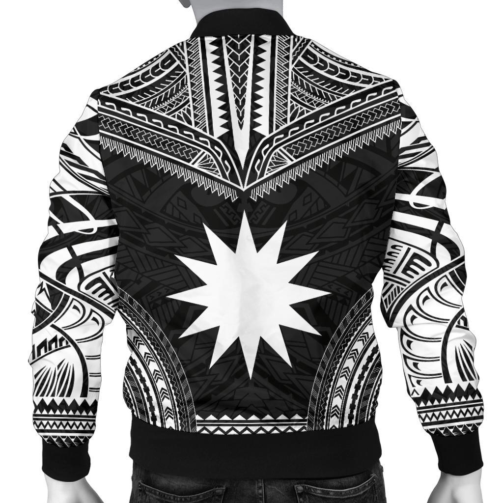 Nauru Polynesian Chief Men's Bomber Jacket - Black Version - Polynesian Pride