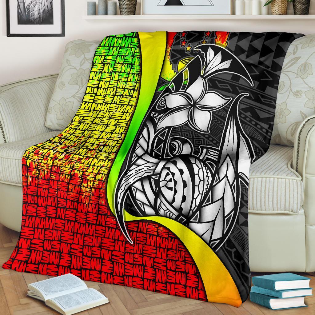 Pohnpei Micronesia Premium Blanket Reggae - Turtle With Hook - Polynesian Pride