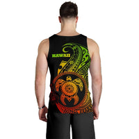 Hawaii Polynesian Personalised Men's Tank Top - Vintage Polynesian Turtle (Reggae) - Polynesian Pride