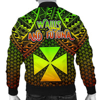 Polynesian Wallis and Futuna Men's Bomber Jacket - Reggae Vintage Polynesian Patterns - Polynesian Pride