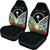 Chuuk Car Seat Covers - Chuuk Coat of Arms & Polynesian Tropical Flowers White - Polynesian Pride