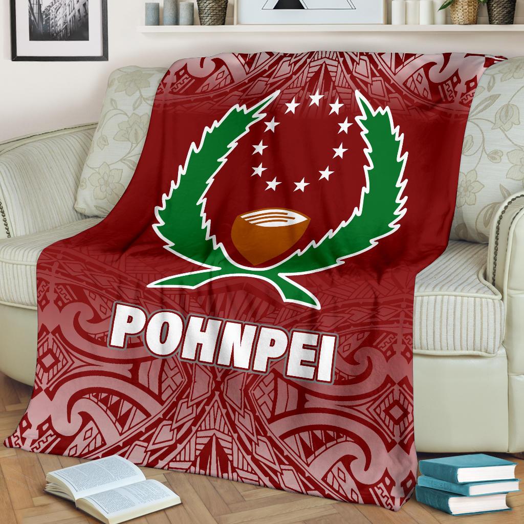 Pohnpei Premium Blanket - Red Fog Style - Polynesian Pride