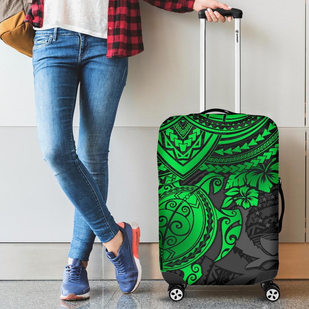 Pohnpei Polynesian Luggage Covers - Polynesian Green Turtle GREEN - Polynesian Pride