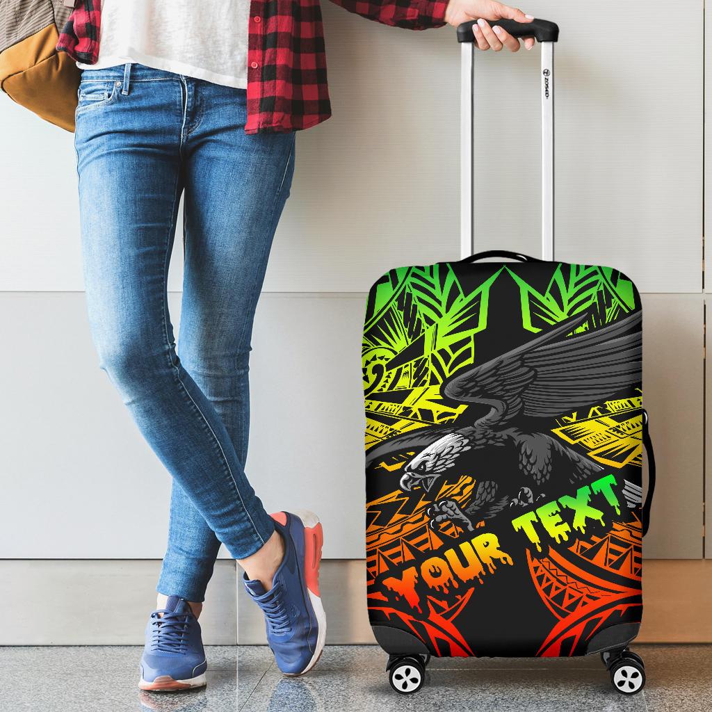 Samoa Polynesian Custom Personalised Luggage Covers - Eagle Tribal Pattern Reggae - Polynesian Pride