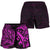 New Zealand All Over Print Women's Shorts, Maori Polynesian Tattoo Purple - Polynesian Pride