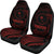 Chuuk Micronesia Car Seat Covers - Red Tribal Wave - Polynesian Pride