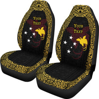 Papua New Guinea Custom Personalised Car Seat Covers - Papua New Guinea Flag Erudite Eye - Polynesian Pride