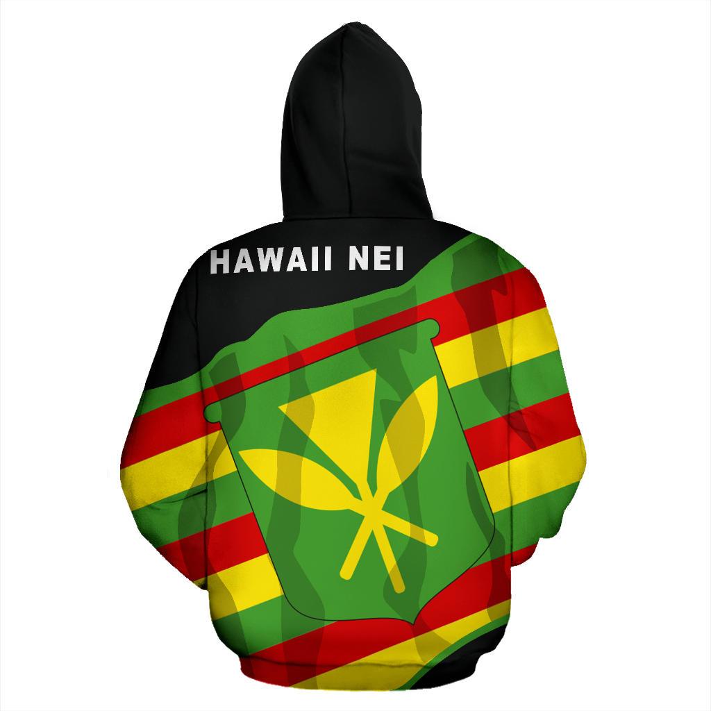Hawaiian Kanaka Maoli Flag Hoodie - Polynesian Pride