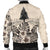 Norfolk Island Men's Bomber Jacket - The Beige Hibiscus - Polynesian Pride