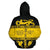 Fiji Tapa Zip Hoodie Fiji Yellow Coat of Arms - Polynesian Pride
