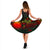 Marshall Islands Polynesian Midi Dress - Turtle Hibiscus Reggae - Polynesian Pride