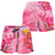 Hawaii All Over Print Women's Shorts - Polynesian Pink Plumeria Turtle - Polynesian Pride