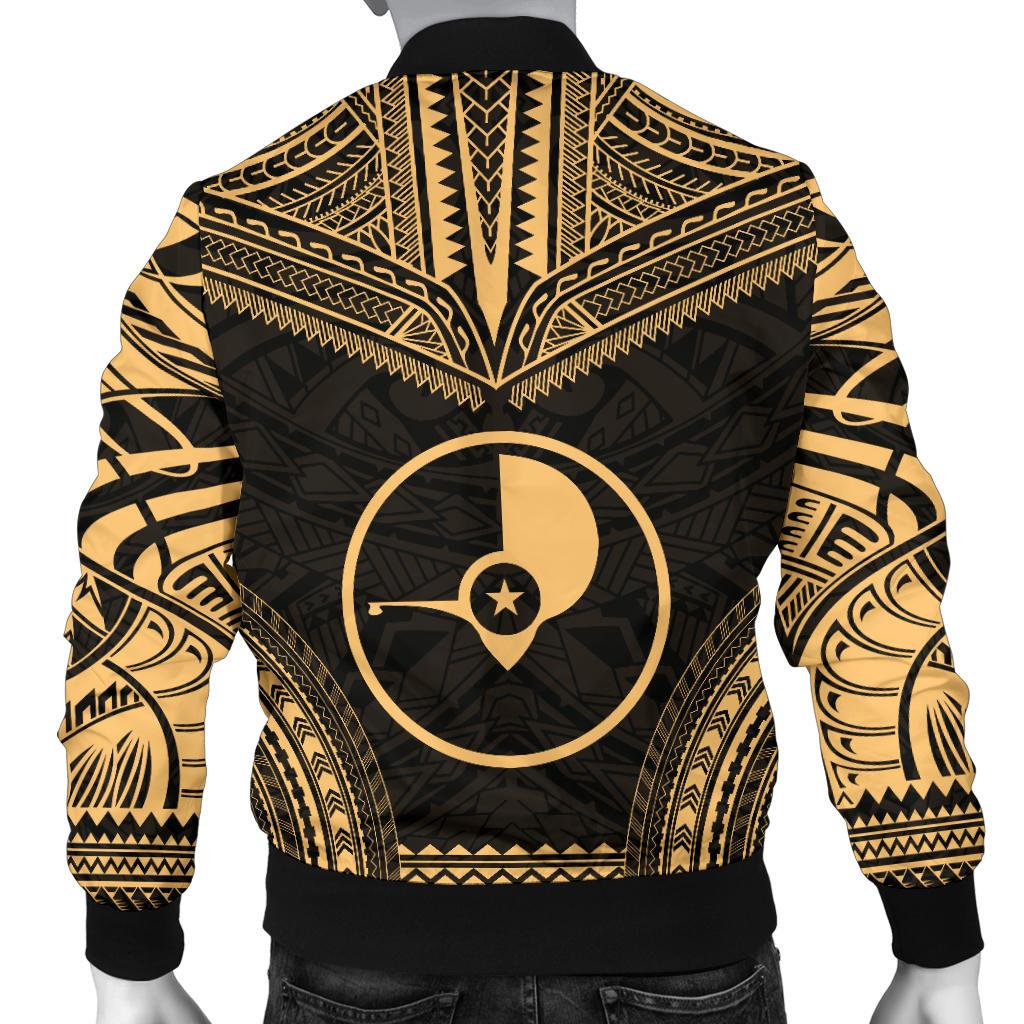 Yap Polynesian Chief Men's Bomber Jacket - Gold Version - Polynesian Pride