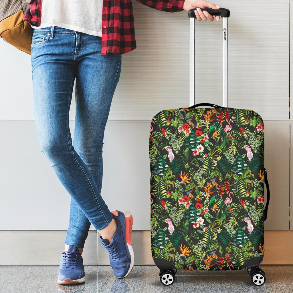 Tropical Flamingo Hibiscus Luggage Cover - Polynesian Pride