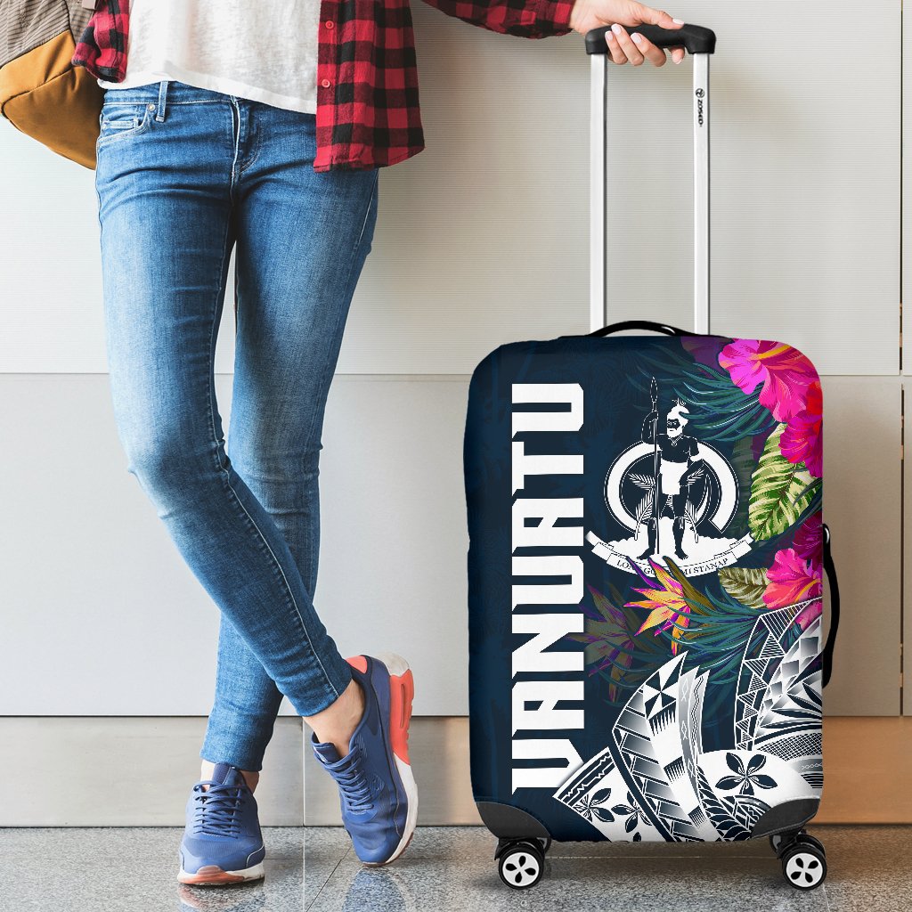 Vanuatu Polynesian Luggage Covers - Summer Vibes Blue - Polynesian Pride