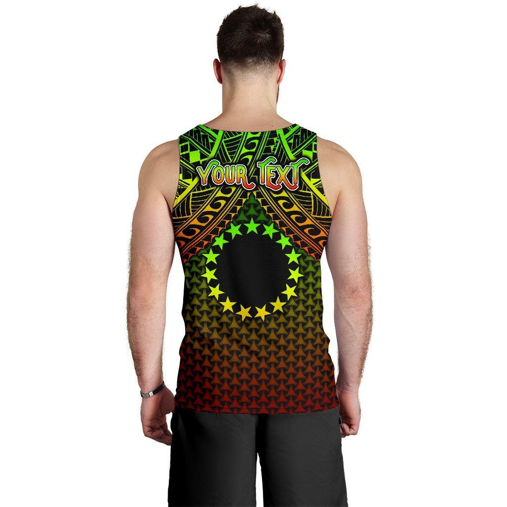 Polynesian Cook Islands Personalised Men's Tank Top - Reggae Vintage Polynesian Patterns - Polynesian Pride
