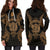 Niue Polynesian Hoodie Dress Map Gold - Polynesian Pride