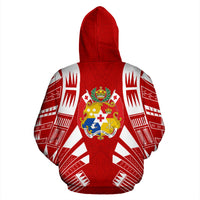 Tonga All Over Hoodie Polynesian Tattoo Style - Polynesian Pride