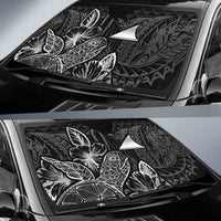 Tokelau Auto Sun Shades Turtle Hibiscus Black - Polynesian Pride