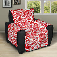 Tonga Chair Sofa Protector - Red Color Patterns - Polynesian Pride