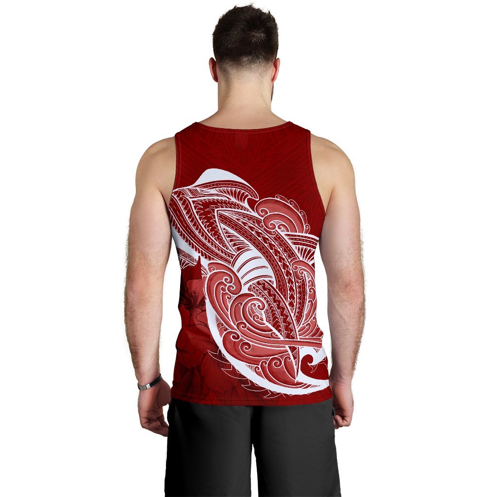 Tonga Men'S Tank Top Shark Coat Of Arms - Polynesian Pride