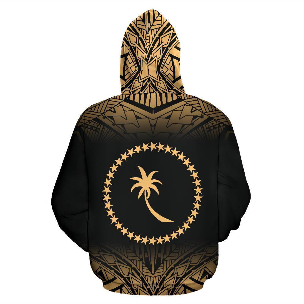 Chuuk All Over Zip up Hoodie Gold Fog Style - Polynesian Pride