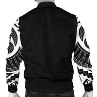 New Zealand Men's Bomber Jacket, Maori Taumutu Tattoo - Polynesian Pride