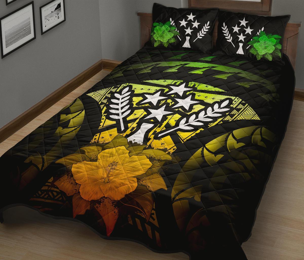 Kosrae Polynesian Quilt Bed Set Hibiscus Reggae - Polynesian Pride