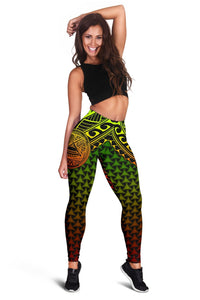 Polynesian American Samoa Women's Leggings - Reggae Vintage Polynesian Patterns - Polynesian Pride