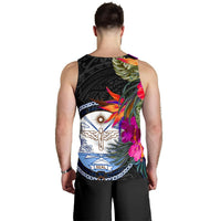 Marshall Islands Men's Tank Top - Hibiscus Polynesian Pattern - Polynesian Pride