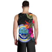 Federated States of Micronesia Men's Tank Top - Polynesian Hibiscus Pattern - Polynesian Pride