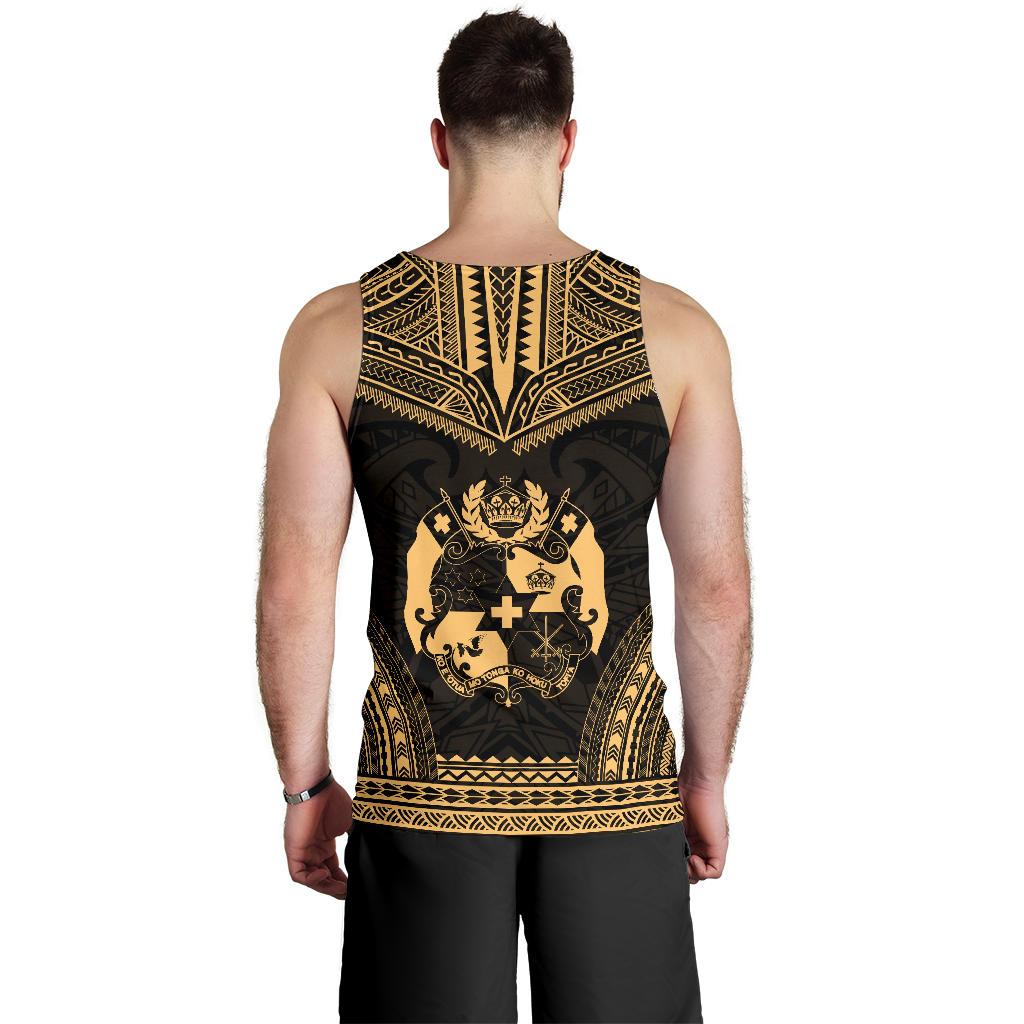 Tonga Men's Tank Top - Polynesian Chief Gold Version - Polynesian Pride
