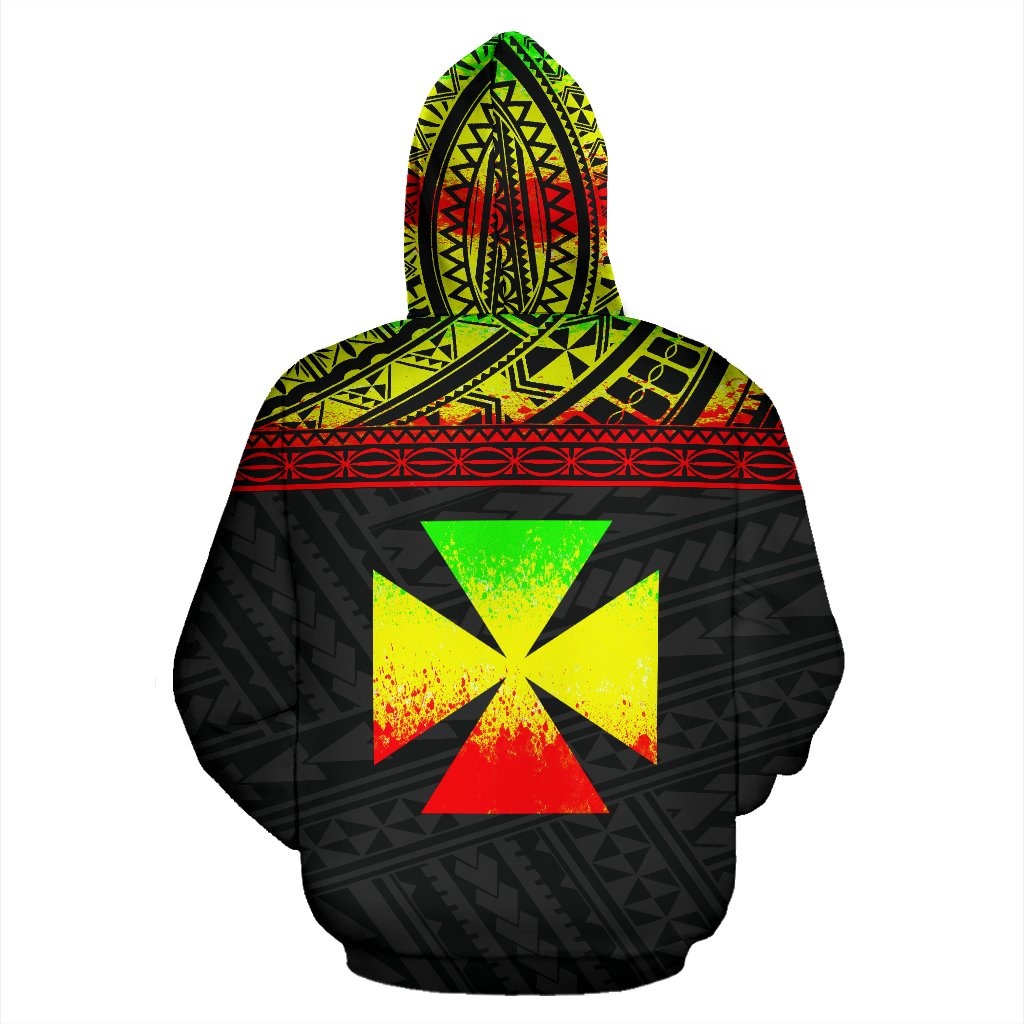 Wallis and Futuna Polynesian Zip up Hoodie Reggae - Polynesian Pride