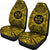 Fiji Car Seat Cover - Fiji Coat Of Arms Polynesian Gold Black - Polynesian Pride