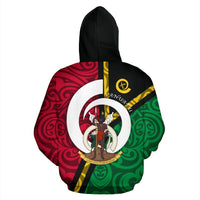 Vanuatu All Over Hoodie Vanuatu Flag Coat of Arms Design - Polynesian Pride