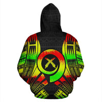 Vanuatu Polynesian Zip up Hoodie Reggae Tattoo - Polynesian Pride