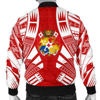 Tonga Men Bomber Jackets - Polynesian Tattoo Flag - Polynesian Pride