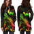 Pohnpei Polynesian Hoodie Dress - Turtle With Blooming Hibiscus Reggae - Polynesian Pride