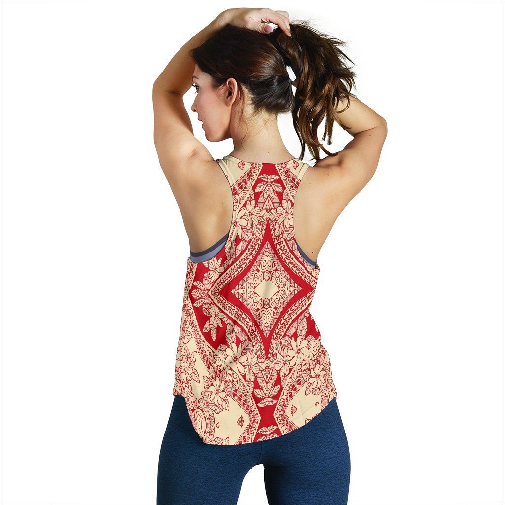 Polynesian Women's Racerback Tank Red And Yellow - Polynesian Pride