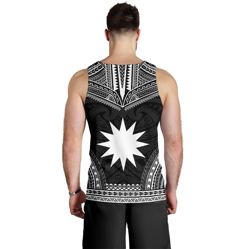 Nauru Men's Tank Top - Polynesian Chief Black Version - Polynesian Pride