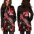 Wallis And Futuna Polynesian Hoodie Dress - Turtle With Blooming Hibiscus Red - Polynesian Pride