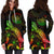 Palau Polynesian Hoodie Dress - Turtle With Blooming Hibiscus Reggae - Polynesian Pride