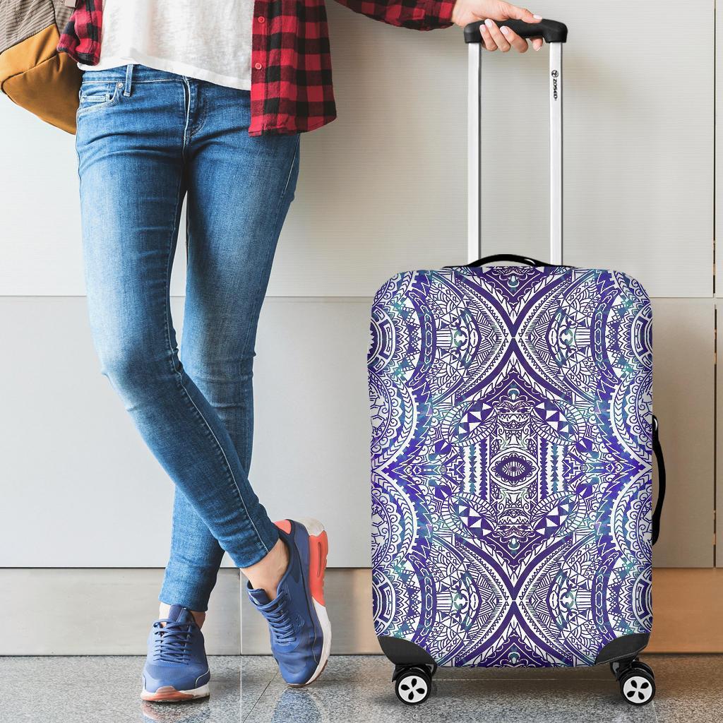 Polynesian Symmetry Gardient Violet Luggage Covers Violet - Polynesian Pride